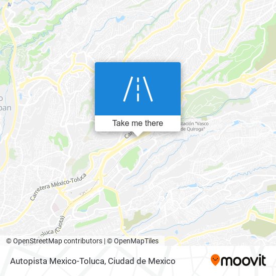 Autopista Mexico-Toluca map