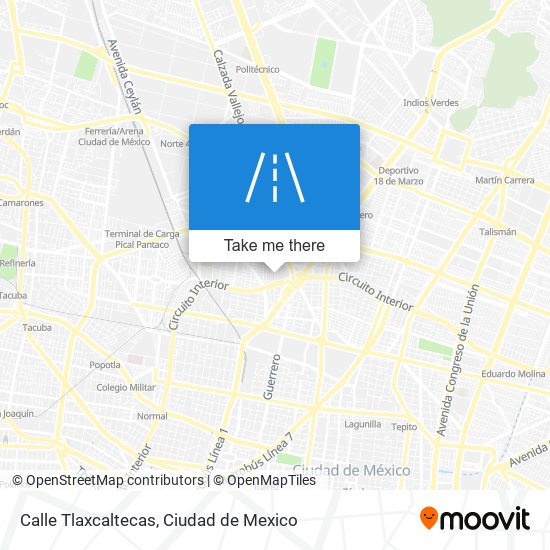 Calle Tlaxcaltecas map