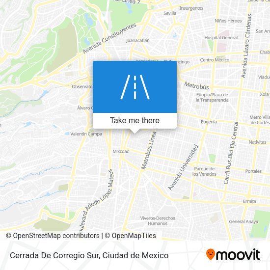 Cerrada De Corregio Sur map