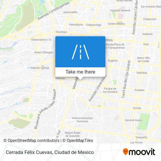 Mapa de Cerrada Félix Cuevas