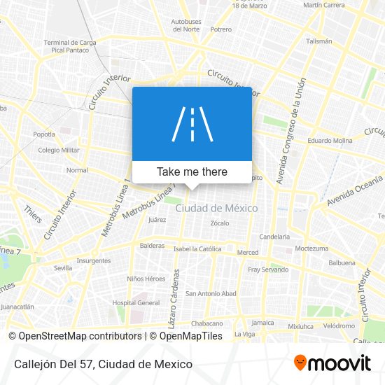 Callejón Del 57 map