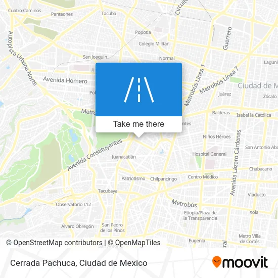 Cerrada Pachuca map