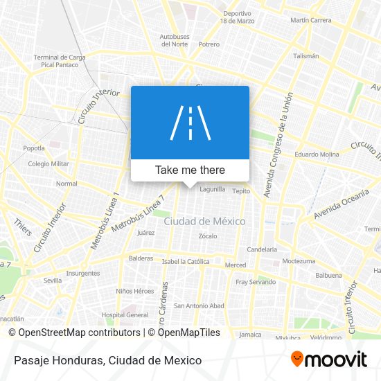 Mapa de Pasaje Honduras
