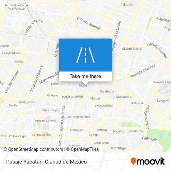 Pasaje Yucatán map