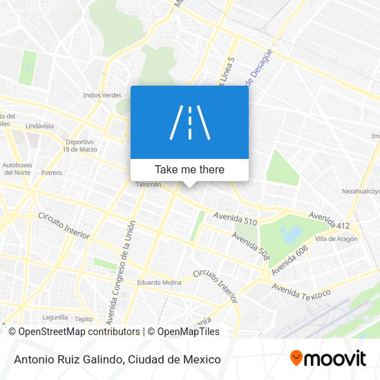 Antonio Ruiz Galindo map