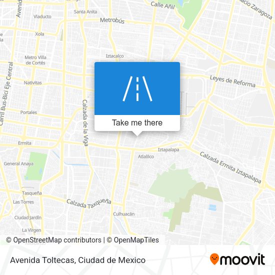 Avenida Toltecas map