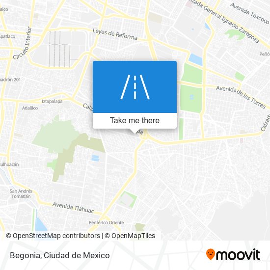 How to get to Begonia in Iztapalapa by Bus or Metro?