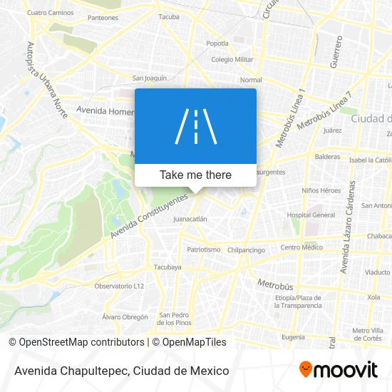 Avenida Chapultepec map