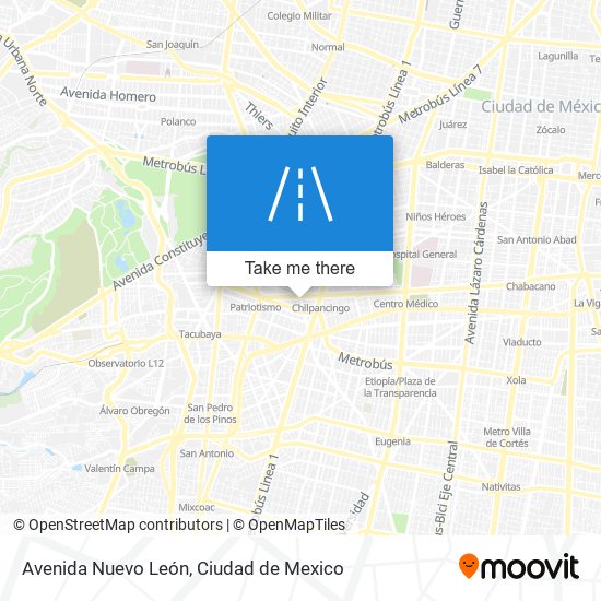 Avenida Nuevo León map