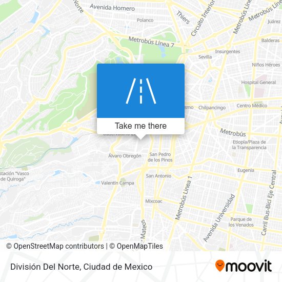 División Del Norte map