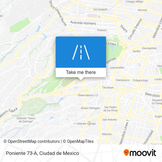 Poniente 73-A map