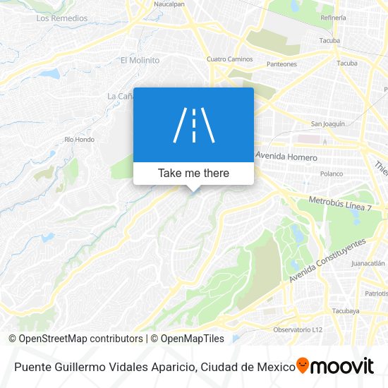 Puente Guillermo Vidales Aparicio map