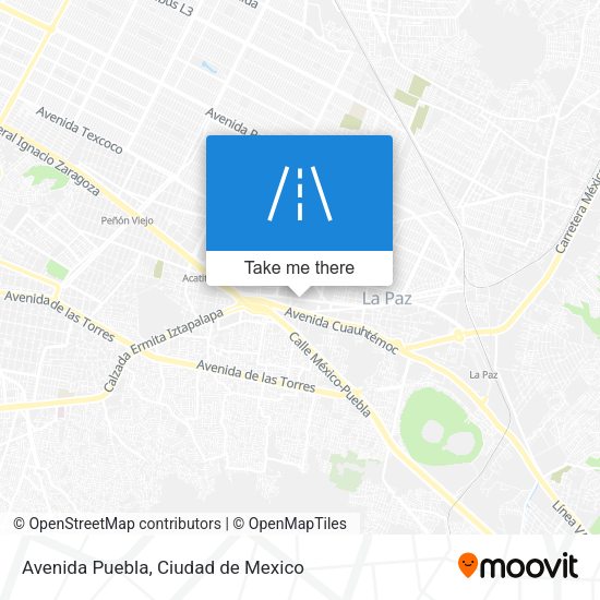 Avenida Puebla map