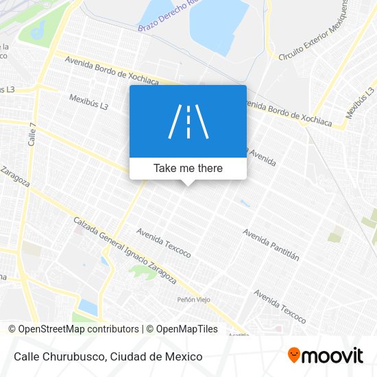 Calle Churubusco map