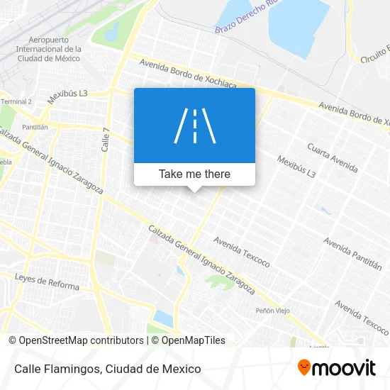 Mapa de Calle Flamingos