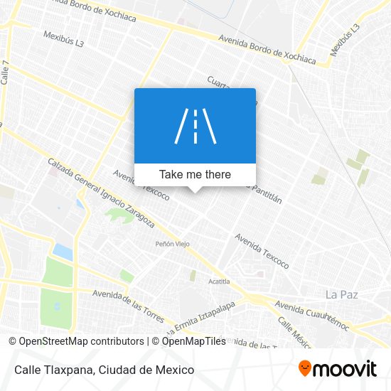 Mapa de Calle Tlaxpana