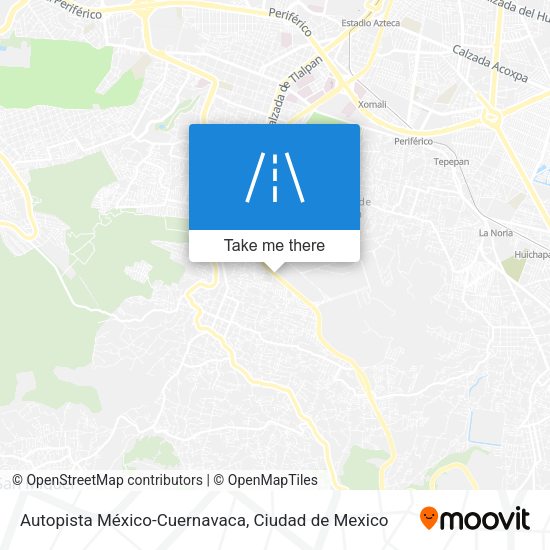 Mapa de Autopista México-Cuernavaca