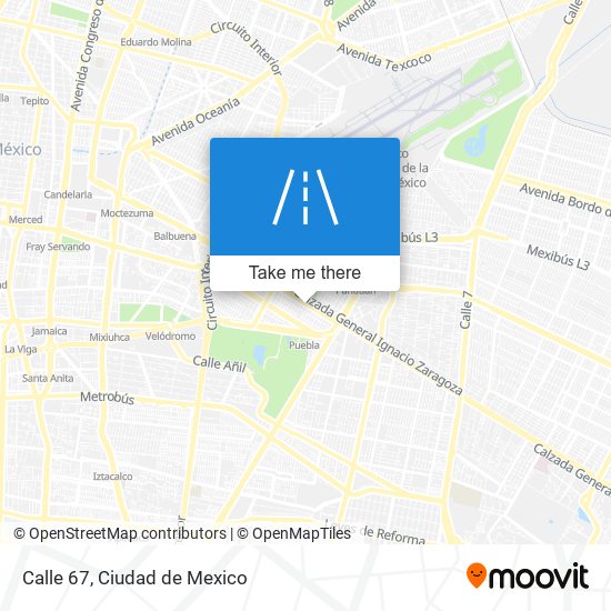 Calle 67 map