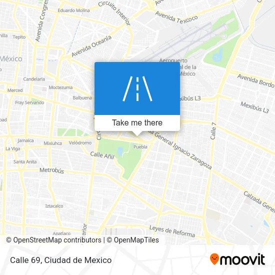 Calle 69 map