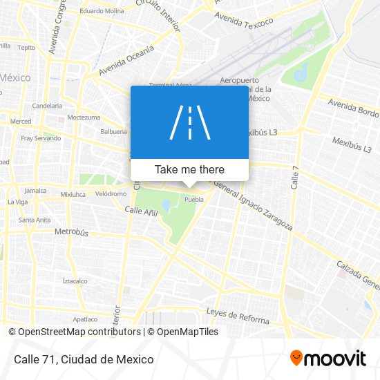 Calle 71 map