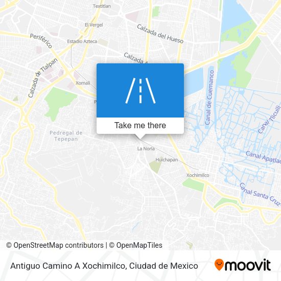 Antiguo Camino A Xochimilco map