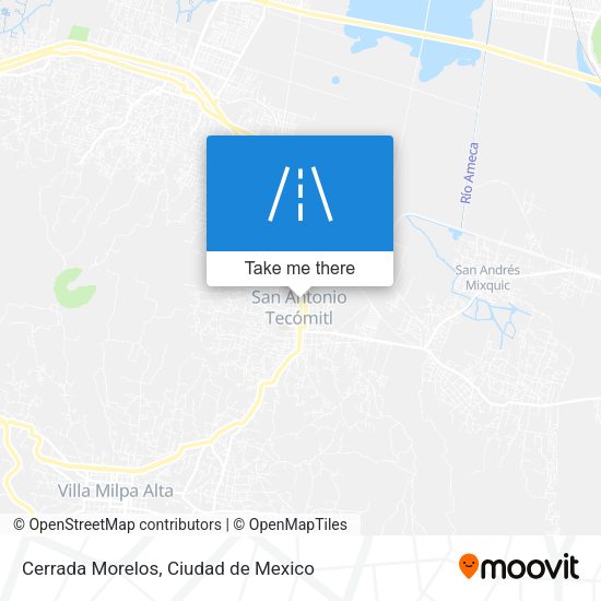 Mapa de Cerrada Morelos