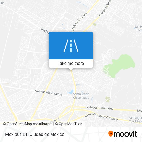 Mexibús L1 map