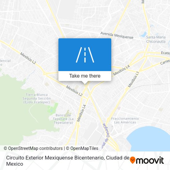 Circuito Exterior Mexiquense Bicentenario map