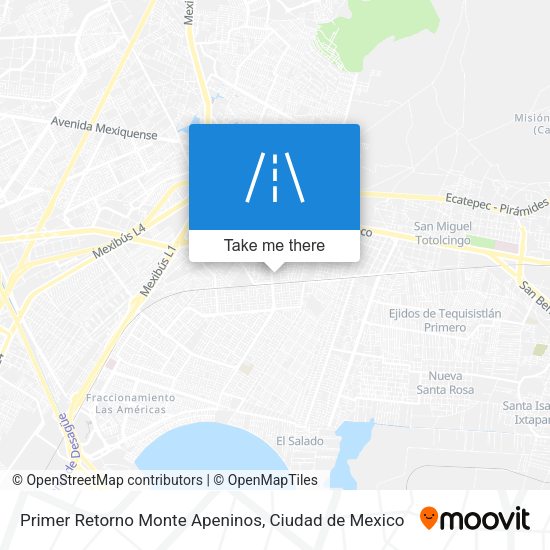 Mapa de Primer Retorno Monte Apeninos