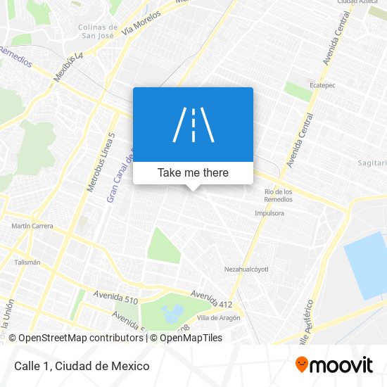 Calle 1 map