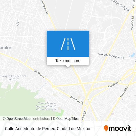 Calle Acueducto de Pemex map
