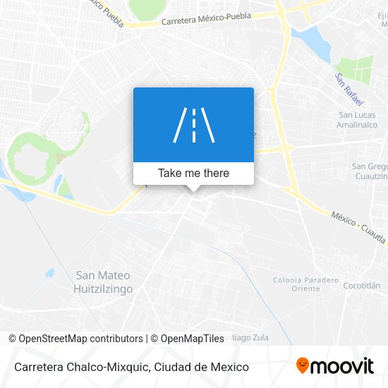 Mapa de Carretera Chalco-Mixquic