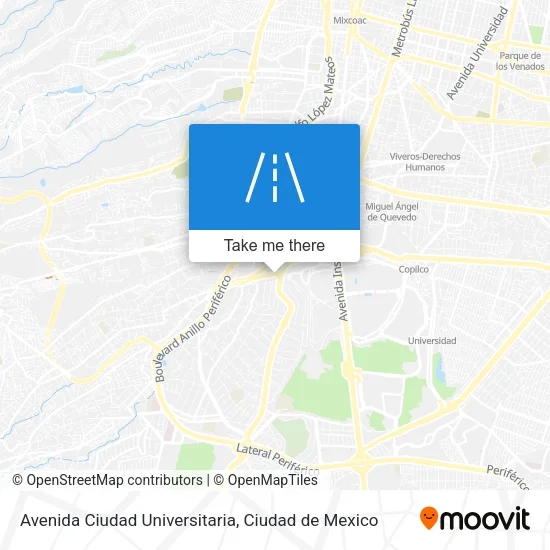 Avenida Ciudad Universitaria map