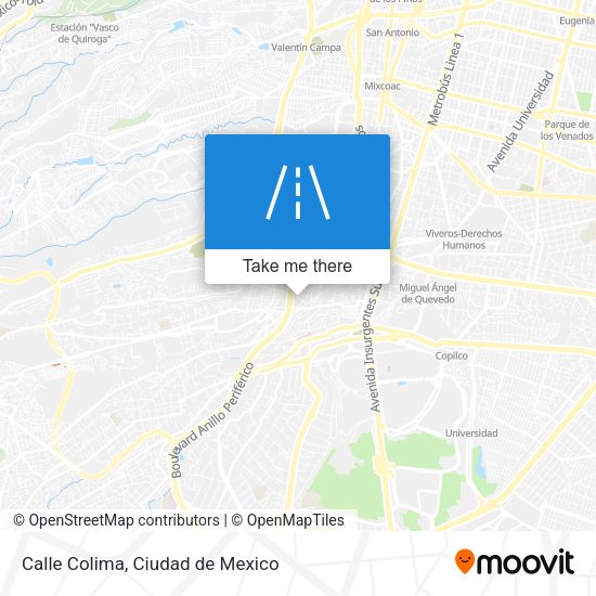Mapa de Calle Colima