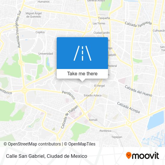 Calle San Gabriel map