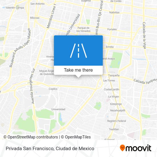 Privada San Francisco map