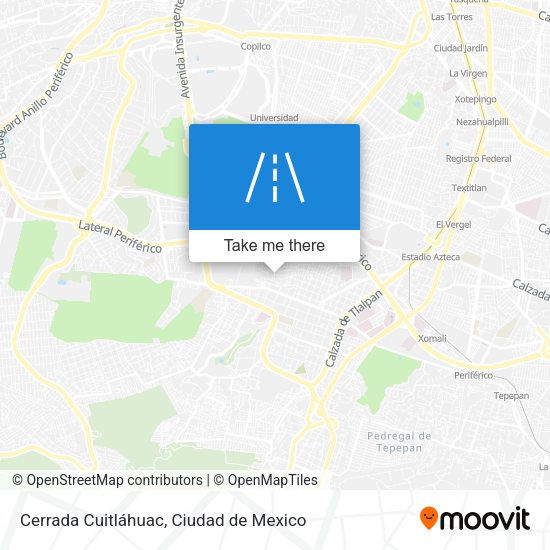 Mapa de Cerrada Cuitláhuac