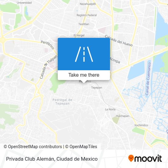 Privada Club Alemán map