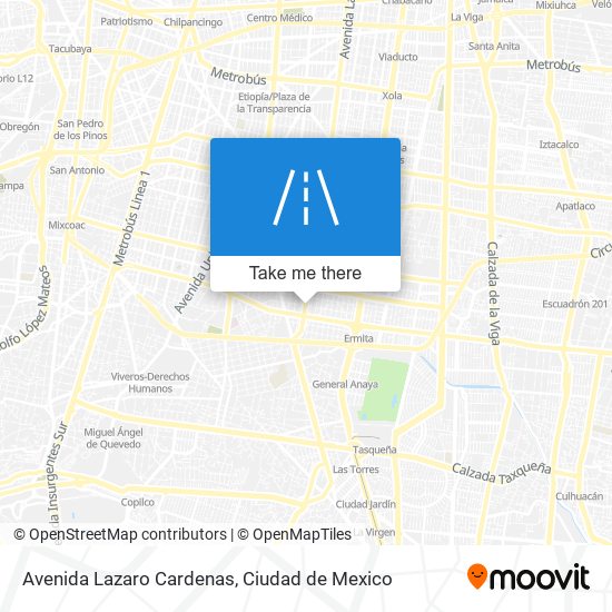 Avenida Lazaro Cardenas map