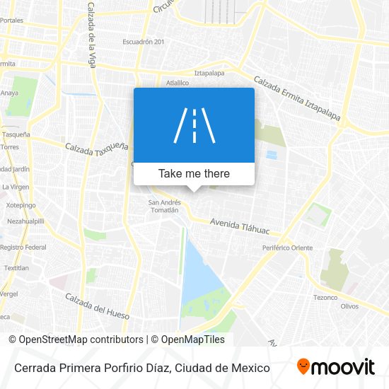 Cerrada Primera Porfirio Díaz map