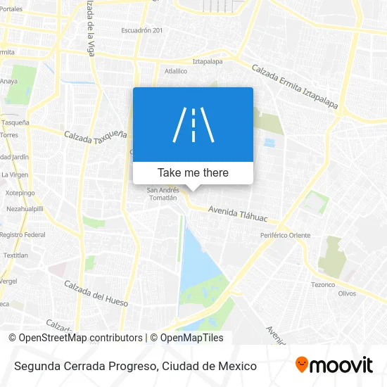 Segunda Cerrada Progreso map