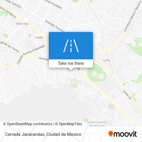 Cerrada Jacarandas map