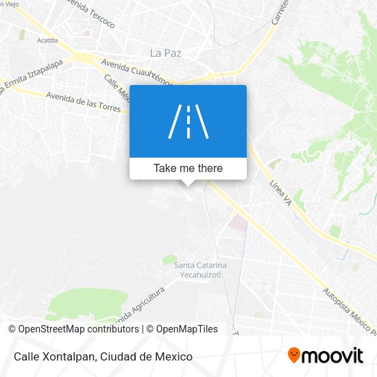 Calle Xontalpan map