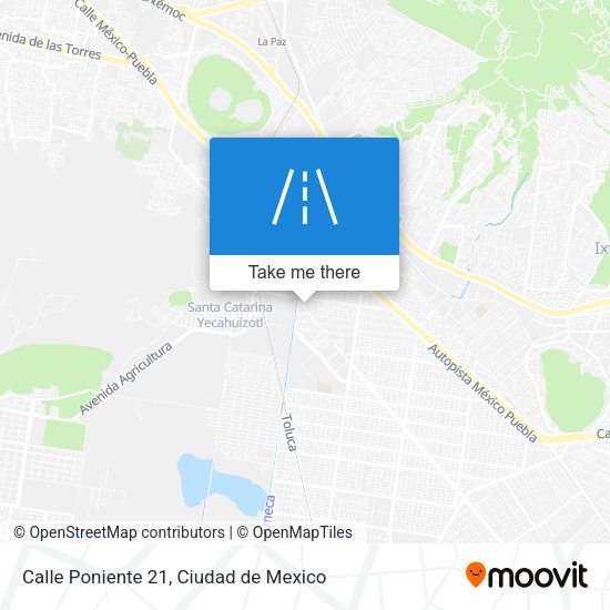 Mapa de Calle Poniente 21