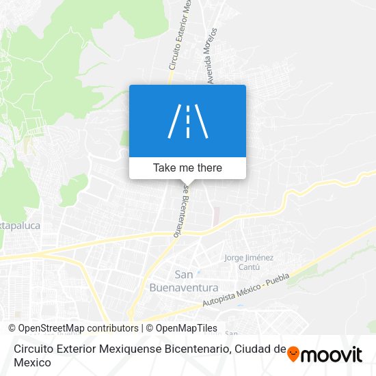 Mapa de Circuito Exterior Mexiquense Bicentenario