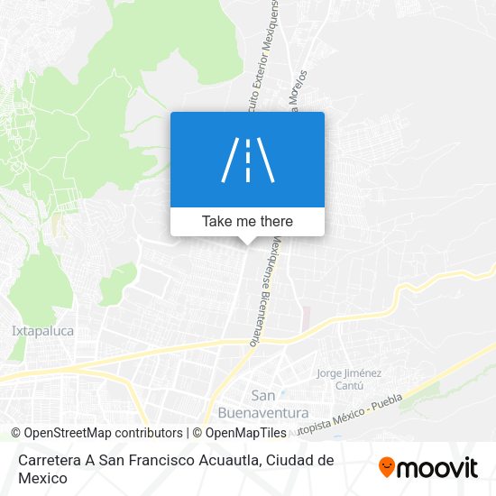 Mapa de Carretera A San Francisco Acuautla