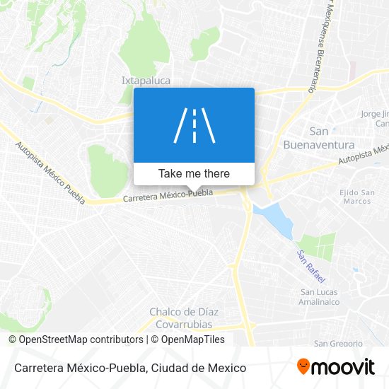 Mapa de Carretera México-Puebla