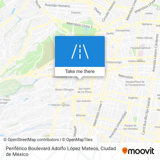 Periférico Boulevard Adolfo López Mateos map