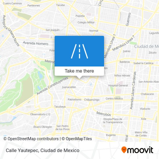 Mapa de Calle Yautepec