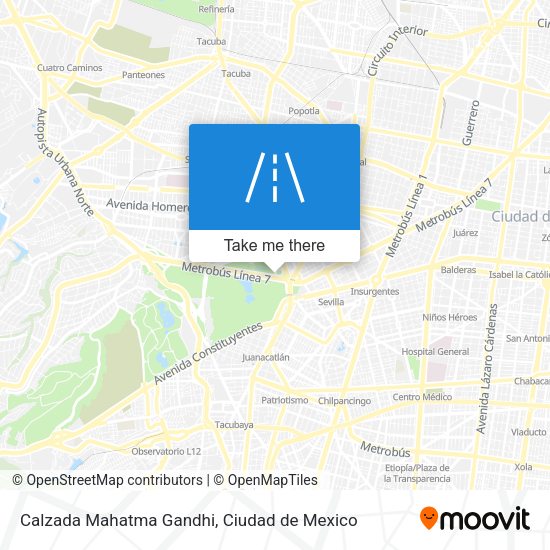 Calzada Mahatma Gandhi map